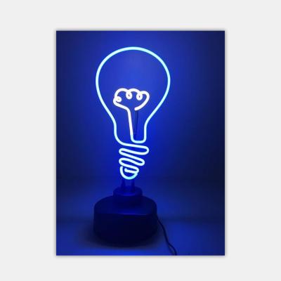 China Glass tubes and light bulb wholesale design factory price china plastic custom neon desk lamp for sale