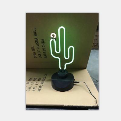 China Glass tubes and factory price wholesale cactus china plastic low desktop custom neon light for sale