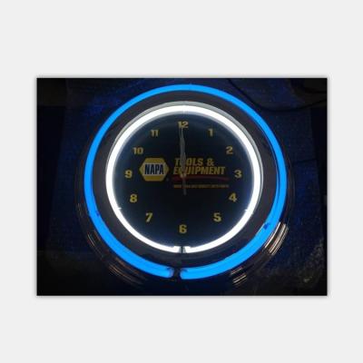 China 15inch Style Antique Neon Wall Clock for sale