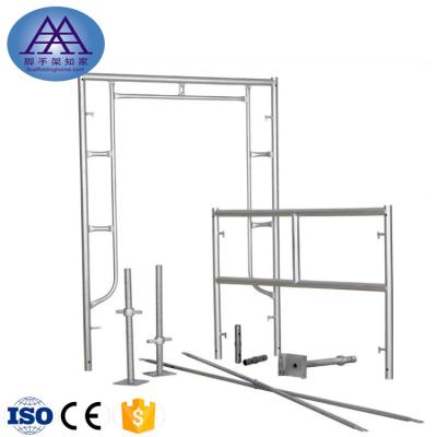 China Traditional Galvanized Steel Q235 Mason Mobile Ladder H Frame Mobile Scaffolding for sale