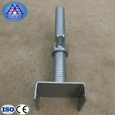 China Screw Jack Scaffolding U-Head Adjustable Galvanized Base Traditional Base for sale