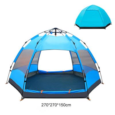 China Diamond Ground Nail Automatic Hexagon Outdoor Tents For Home Manufacturers Wholesale Cheap Folding Waterproof OEM Dealing Tents for sale