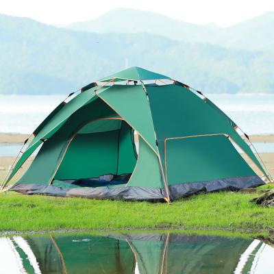 China Double Layer 3-4 Person Waterpoof Waterproof Ultralight UV-Resistant UV Protection Coating Portable Outdoor Camping Tent for sale