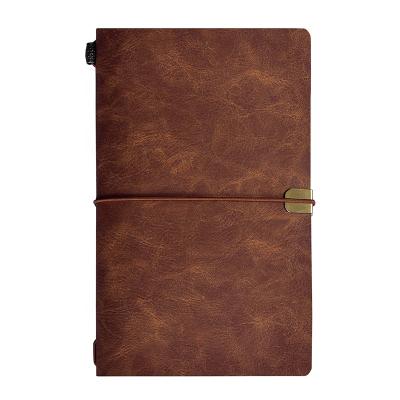 China Hot sale custom luxury cheap refillable traveler's journal leather bound book amazon private label refillable notebook for sale