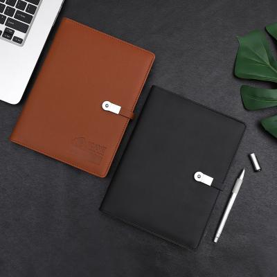 China Line/Dot/Custom Pages Big Size Leather Business Planner Wholesale Free Sample A5 B5 Quality 2021-2022 Custom Powerbank Notebook Diary for sale