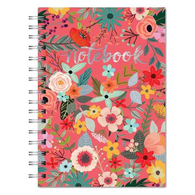 China 2021 New Arrivals Free Sample Spiral Notebook 2021 A4 Spiral High Quality Custom Design Diary Notebook Cover CMYK Printed Double Spiral 80 for sale