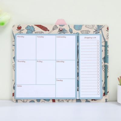 China Loose Leaf Amazon 6x9 Inches Magnetic Notepad Weekly Planner Undated with Printed Shopping List 60 Page All Out of Notepad Weekly Planner for sale