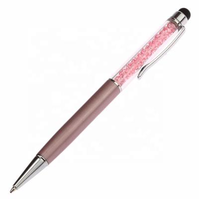 China 2020 Promotional Pen Cheap Metal Stylus Pen With Glitter Crystal Touch Screen Stylus Pen for sale