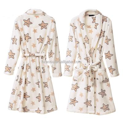 China Breathable Plush Fleece Womens Long Robe for sale