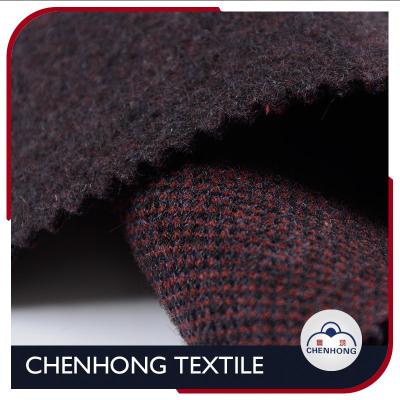 China Snow like dot Shaoxing manufacturer cheapest wool polyester blend fabric for winter fancy coat for sale