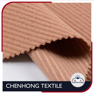 China TWILL Chenhong Polyester Spandex Tex Woven Blend Fabrics With Woolen Hand Feel For Ladies Coat for sale