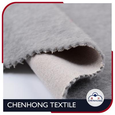 China 100% wool-like smooth/fashionable polyester two-sided brushed fabric for winter coat for sale