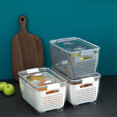 China Freshness Preservation Home Kitchen Stackable Waterproof Plastic Storage Food Storage Container Vegetable Box for sale