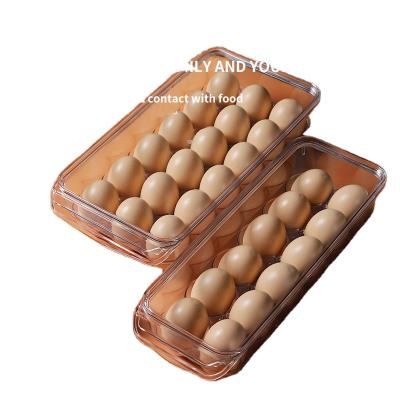 China Freshness Preservation BPA Free Transparent Stackable Rack Plastic Egg Holder for sale