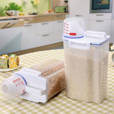 China Freshness Preservation Factory Supply Hot Selling Rice Household Glass Kitchen Food Plastic Storage Container for sale