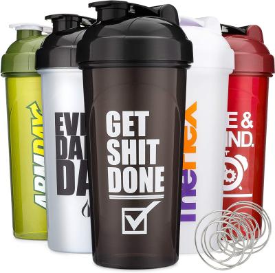 China Viable Wholesale Bpa Free Water Bottle Logo Gym Protein Shaker Bottle Custom Made For Gym for sale