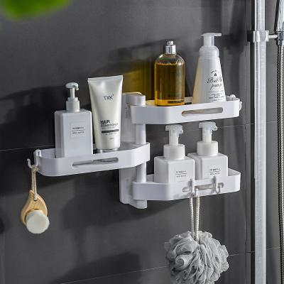 China Wall Mounted Type Plastic Bathroom Shelves Shower Caddy for sale