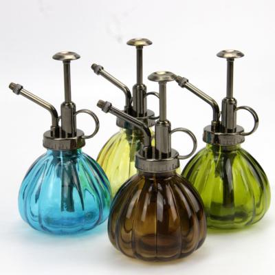 China Garden Gardening Plant Watering Sprayer Fine Mist Spray Glass Bottle With Plastic Top Pump for sale