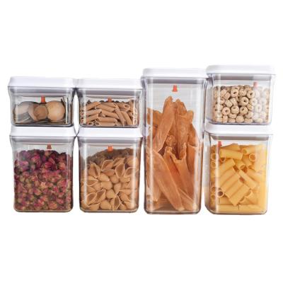 China 1700ml Food Grade Transparent Bpa Free Rectangle Airtight Kitchen Storage Food Box Container for sale