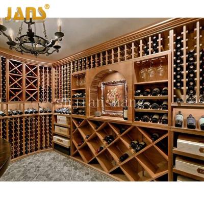 China Sustainable Manufacturing Custom Cellar Racks Solid Wood Wine Cabinet for sale