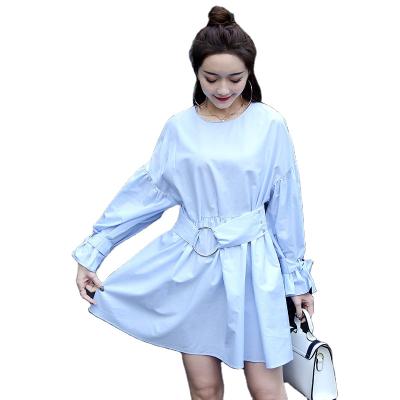 China Anti-Static Fashion Customized Stylish Summer Casual Dresses Women Long Sleeve Hottest Loose Dresses In 2021 for sale