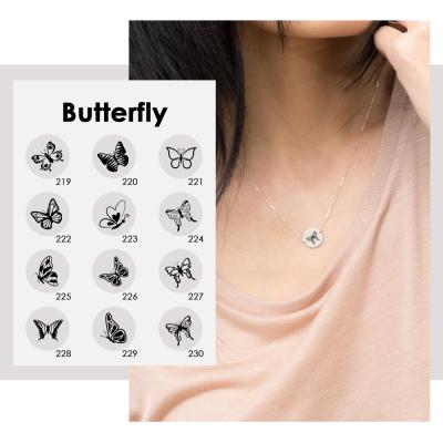 China Yiwu Environmentally Friendly High Polished Stainless Steel Fashion Butterfly Necklace Woman Mariposa Necklace for sale