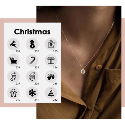 China Environmental Friendly Festive Festive Pendant Necklace Snow Tree Jewelry Christmas Holiday Gift Stainless Steel For Girls for sale