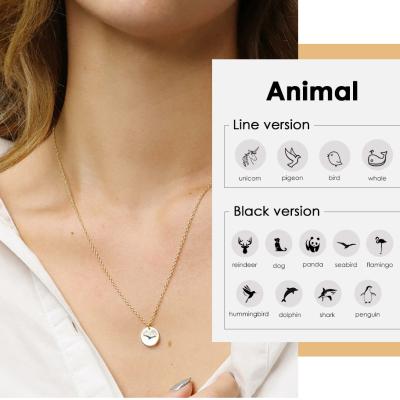 China Environmental Friendly Clavicle Chain E-Manco Model 316 Stainless Steel Animal Charm Necklace Jewelry Gold For Women for sale