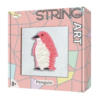 China 2021 New DIY Global Junior String Art On Foam Board Penguin Edition for sale