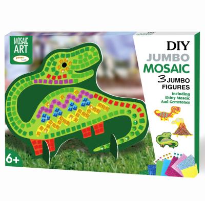 China Huge Dinosaur EVA Foam Sticker DIY 3 in 1 Art Crafts Kit Toddler Kids Learning Education Toys 45*4*33cm for sale