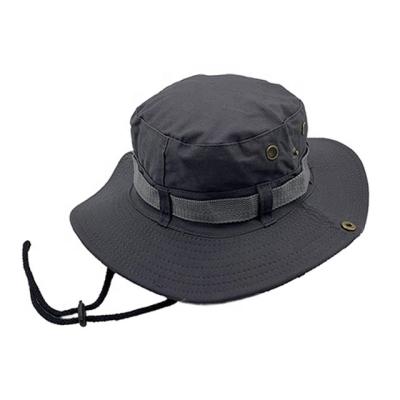 China Wholesale New Image American Design Climbing Fishing Bucket Hat Fishing Cap Cowboy Hats For Outdoor With String for sale