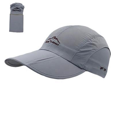 China Waterproof High Quality Foldable Polyester Sunproof Color Dad Hat Outdoor Pure Baseball Hat For Hiking for sale