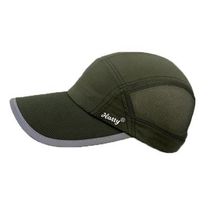 China Wholesale Fashion Waterproof Mesh Breathable RTS Hats Golf Hats Stripe Sports Cap Reflective Baseball Cap Hat For Outdoor for sale