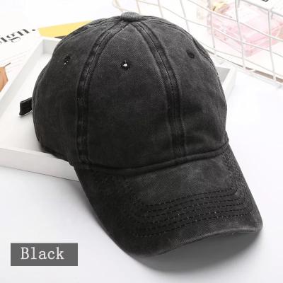 China RTS Factory Outlet COMMON White 6 Panel Dad Baseball Sunshade Covers Summer Outdoor Sport Washed Hats for sale