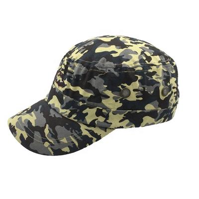 China Core100%Cotton Sunproof Hat Camouflage Outdoor Colorful Flat Surface Hard Peak Camouflage Military Hat for sale