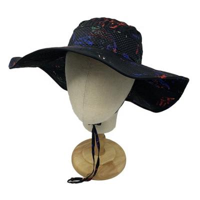 China Wholesale custom waterproof moldable UV bilateral reversible embroidery sun protection beach hat sun protection wide brim bucket hat for sale