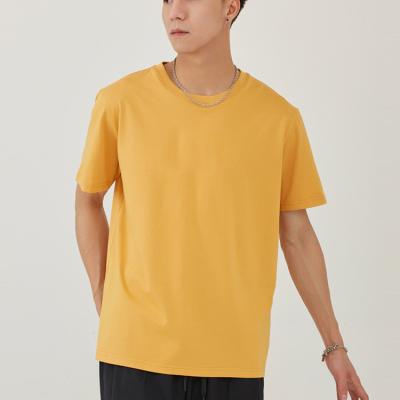 China Custom Crewneck Men's Short Sleeve Summer Plain Private Label Anti-wrinkle Logo Basic T-shirt for sale