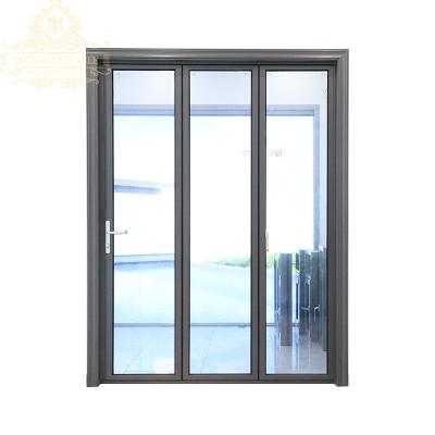 China Aluminum Patio Bi-Folding Aluminum Bifold Doors Waterproof Exceptional Quality Accordion Doors Wholesale Price for sale