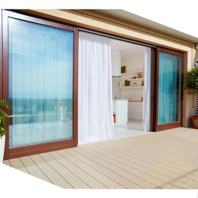 China Security design modern design waterproof aluminum sliding doors with tempered glass for sale