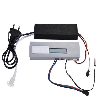 China LED and anti-fog device switch for mirror sensor touch switch two keys LCD screen with time and temperature display for mirror light and anti-fog device control - fog with the driver for sale