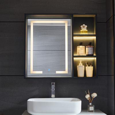 China Factory Modern Bathroom Vanity With Led Mirror Bathroom Vanity With Led Bathmirror Shelf Cabinet Bathroom Mirror for sale