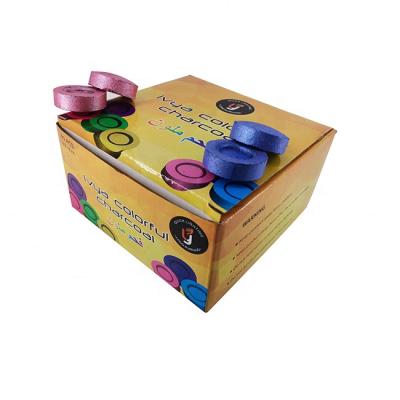 China Hookah color smokeless&odorless round charcoal for hookah / shisha for sale