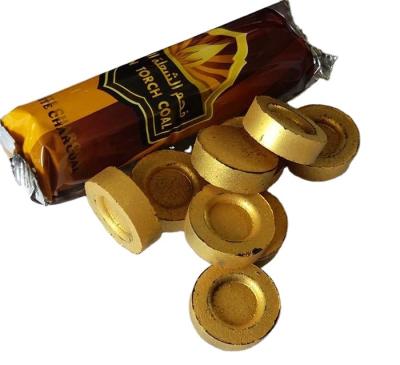 China Quick light fruitwood YXRC5001 gold bar carbon smokeless shisha light charcoal for shisha and hookah hakas incense for sale