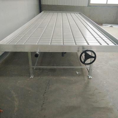 China Cost effective greenhouse aluminum alloy rolling benches ebb and flow benches for sale for hydroponic system for sale