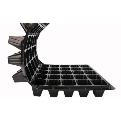 China Wholesale Eco-friendly Seed Planting System Black Seedling Seedling Plastic Growing Trays 128 Holes For Vegetable Greenhouse for sale