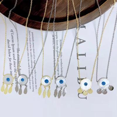 China FASHIONABLE Affordable and High Quality Non-fading Titanium Steel Eye Necklace for sale