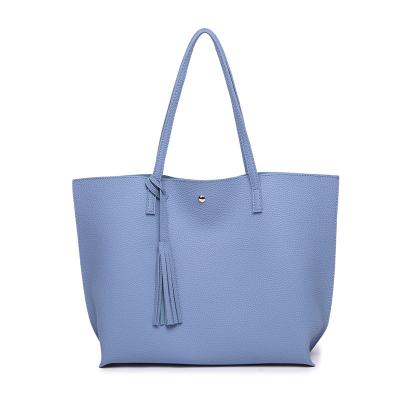 China Lady Blue Color Factory Eco-Friendly Ladies Handbag Leather Bags Custom Purses and Handbags Ladies Handbag Women Handbags for Women for sale