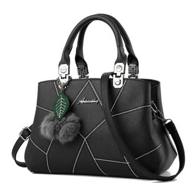 China Wholesale high quality customized pure leather korean black female handbags ladies for sale