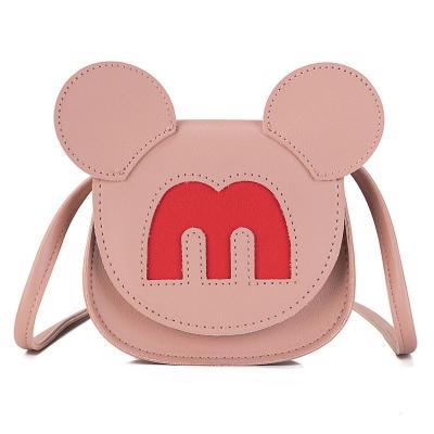 China Custom Available Your Logo Or Design 2021 Light Pink Cartoon M PU Leather Shoulder Handbag Kids Cross - Body Small Mini Little Girls Kids Purses Cute for sale