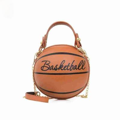 China Fashion Basketball Purses For Teenagers Women Shoulder Bags Cross - Body Chain Handbags Pink Female Leather Bag Totes Small for sale